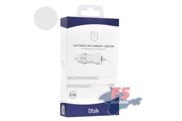 АЗУ Ubik UCS12L Lightning + USB, 2.1A (white)