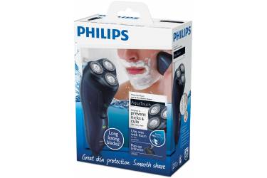Бритва роторная Philips AT620/14 аккумулятор 3головки сухое/влажное бритьё