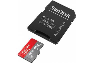 MicroSDXC флэш-накопитель 256GB Class 10 SanDisk  UHS-1 Ultra Android 95MB/s с адаптером