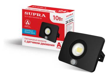 Светодиодный (LED) прожектор SUPRA_ SL-FL-Sensor- 10W/4000K/IP65 _c датчиком движения