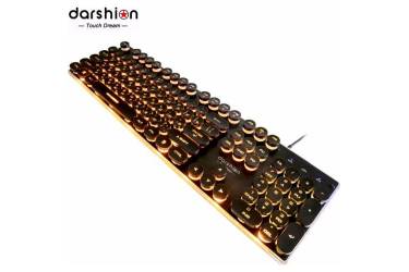 Клавиатура Darshion LED 3-Цвета  Стимпанк Ретро круглая с подсветкой USB