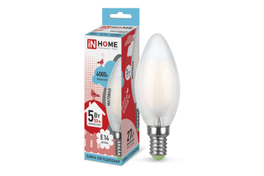 Лампа светодиодная ASD LED-СВЕЧА-deco 5Вт 230В Е14 4000К 450Лм матовая IN HOME