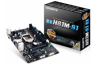 Материнская плата Gigabyte GA-H81M-S1 Soc-1150 Intel H81 2xDDR3 mATX AC`97 8ch(7.1) GbLAN+VGA