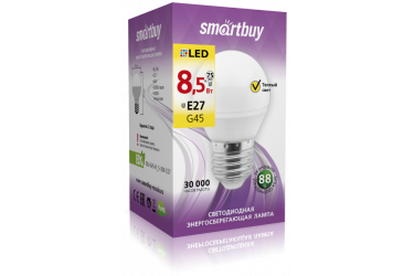 Светодиодная (LED) Лампа Smartbuy-G45-8,5W/3000/E27