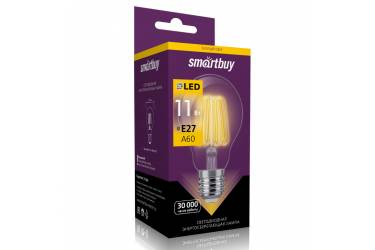 Светодиодная (LED) Лампа FIL (прозрачная) Smartbuy-A60-11W/3000/E27 (SBL-A60F-11-30K-E27)