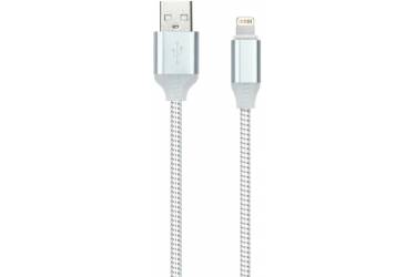 Кабель USB Smartbuy Apple 8 pin с индикацией, 1 м, белый, с мет. након.