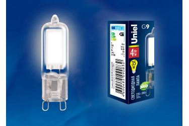 Лампа светодиодная Uniel LED-JCD-4W/NW/G9/CL GLZ01TR 220В белый свет 4000К