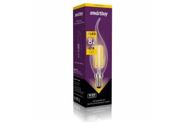Светодиодная (LED) Свеча на ветру Лампа FIL Smartbuy-C37-8W/3000/E14 (SBL-C37FCan-8-30K-E14)