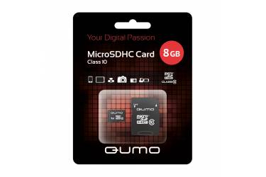 Карта памяти MicroSDHC Qumo  8GB Class 10+ adapter