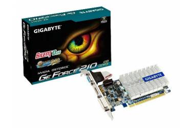 Видеокарта Gigabyte PCI-E GV-N210SL-1GI nVidia GeForce 210 1024Mb 64bit DDR3 520/1200/HDMIx1/CRTx1 Ret