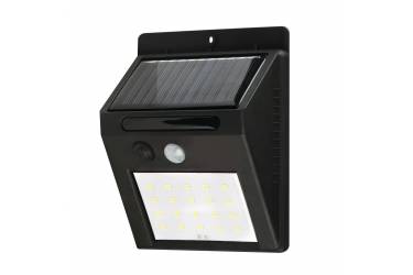_Настенный светильник, _Smartbuy _на солн. батареях, с датч. движ., 20 LED, черный (SBF-21-MS)/100