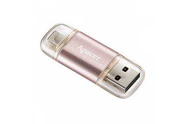 USB флэш-накопитель 32GB Apacer Lightning Dual AH190 (iPhone/iPad) розовый USB3.1