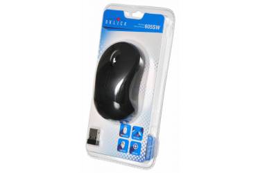 Мышь Оклик 605SW черный/синий оптическая (1200dpi) беспроводная USB (3but)
