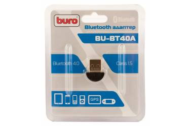 Адаптер USB Buro BU-BT40A Bluetooth 4.0+EDR class 1.5 20м черный