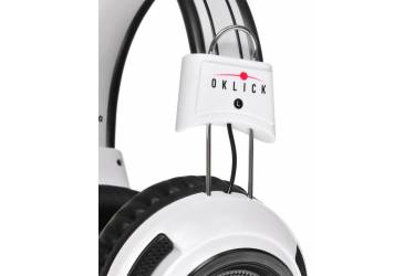 Наушники с микрофоном Оклик HS-G300 белый/черный 2.5м мониторы (AH-V1W) (плохая упаковка)