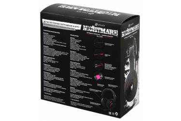Наушники с микрофоном Оклик HS-L330G NIGHTMARE черный 2.2м мониторные оголовье (N-6)