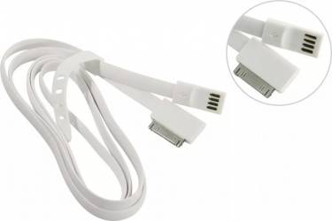 Кабель USB Smartbuy Apple 30-pin магнитный 1,2 м, белый
