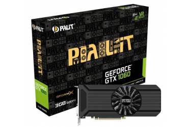 Видеокарта Palit PCI-E PA-GTX1060 STORMX 3G nVidia GeForce GTX 1060 3072Mb 192bit GDDR5 1506/8000 DVIx1/HDMIx1/DPx3/HDCP Ret