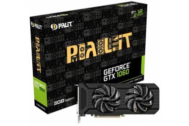 Видеокарта Palit PCI-E PA-GTX1060 DUAL 3G nVidia GeForce GTX 1060 3072Mb 192bit GDDR5 1506/8000 DVIx1/HDMIx1/DPx3/HDCP Ret