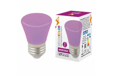Лампа светодиодная Volpe COLOR LED-D45-1W/PURPLE/E27/FR/С BELL колокольчик фиолетовый