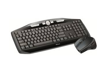 Комплект клавиатуара+мышь Trust Wireless Deskset черный