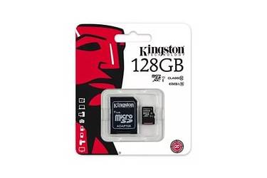 Карта памяти Kingston MicroSDXC 128GB Class 10 UHS-I (45Mb/s) + adapter