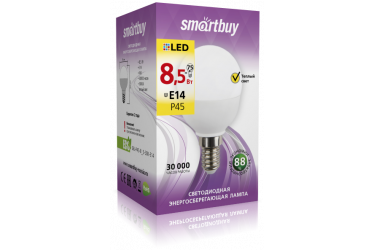 Светодиодная (LED) Лампа Smartbuy-P45-8,5W/3000/E14