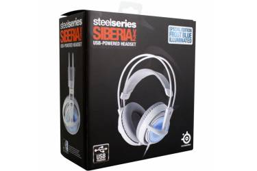 Наушники с микрофоном Steelseries Siberia v2 Frost Blue белый/голубой 0.9м мониторы оголовье (51125)