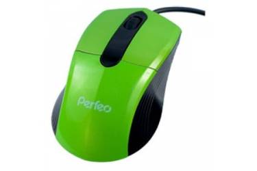 Компьютерная мышь Perfeo Color  PF-203-OP-GN USB зеленая