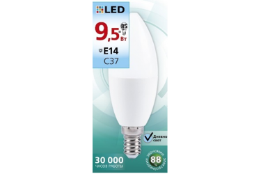 Светодиодная (LED) Лампа Smartbuy-C37-9,5W/4000/E14