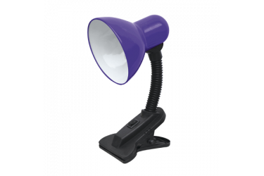 Светильник настольный на прищепке ASD СНП-01Ф 40Вт E27 фиолетовый (мягкая упаковка) IN HOME