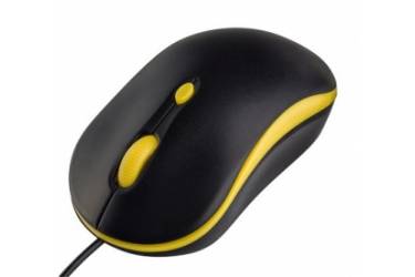 Компьютерная мышь Perfeo "MOUNT", 4 кн, DPI 800-1600, USB, чёрн/желт.