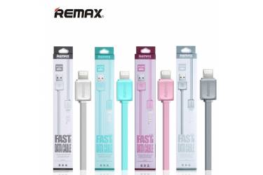 Кабель USB Remax Fast RC-008i Iphone 5/6/7 плоск. розовый