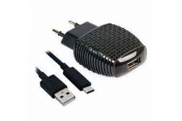 СЗУ Smartbuy NOVA MKII, вых. ток 2A, 1USB + кабель USB 3.1 Type-C, черное