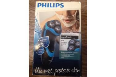 Бритва роторная Philips AT750/16 аккумулятор 3головки влажное/сухое бритьё
