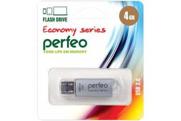 USB флэш-накопитель 4GB Perfeo E01 Silver economy series USB2.0