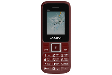 Мобильный телефон Maxvi C3n wine red