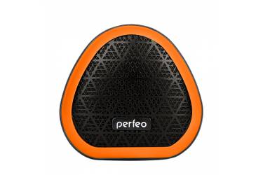 Беспроводная (bluetooth) акустика Perfeo "TRIANGLE" FM, MP3 microSD, AUX, TWS, черная/оранжевая