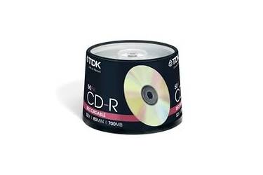 Диск CD-R TDK 700MB 52x CB/50