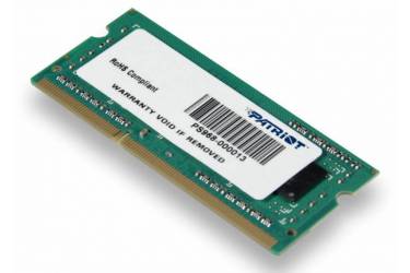 Память DDR3 4Gb 1333MHz Patriot PSD34G133381S RTL PC3-10600 CL9 SO-DIMM 204-pin 1.5В