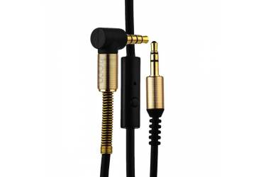 Кабель AUX Hoco UPA02 Spring с микрофоном (черный)