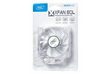 Вентилятор Deepcool XFAN 80L/B 80x80x25mm 3-pin 20dB 60gr LED Ret