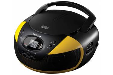 Аудиомагнитола Supra BB-CD121U черный/желтый 2.4Вт/CD/CDRW/MP3/FM(an)/USB