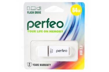 USB флэш-накопитель 64GB Perfeo M01 белый USB2.0