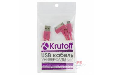 Кабель USB 4в1 (iPhone 5/iPhone 4/Galaxy Tab/micro USB) 0.2м, 0.2м, зеленый, техупаковка