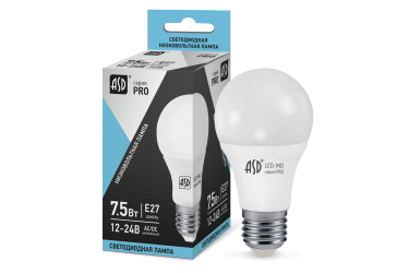Лампа светодиодная ASD низковольтная LED-MO-12/24V-PRO 7,5Вт 12-24В Е27 4000К 600Лм