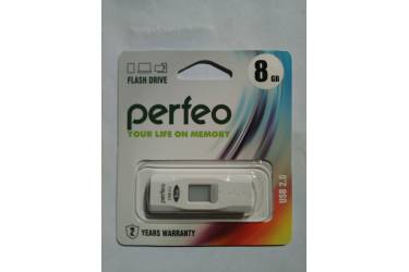 USB флэш-накопитель 8GB Perfeo S02 белый USB2.0