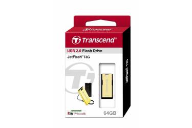 USB флэш-накопитель 64GB Transcend T3G JetFlash Золотистый USB 2.0,