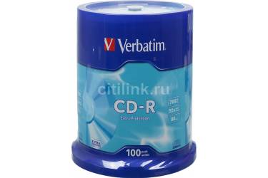 Диск CD-R Verbatim 700MB 52x DL CB/100