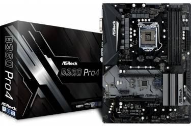 Материнская плата Asrock B360 PRO4 Soc-1151v2 Intel B360 4xDDR4 ATX AC`97 8ch(7.1) GbLAN+VGA+DVI+HDMI